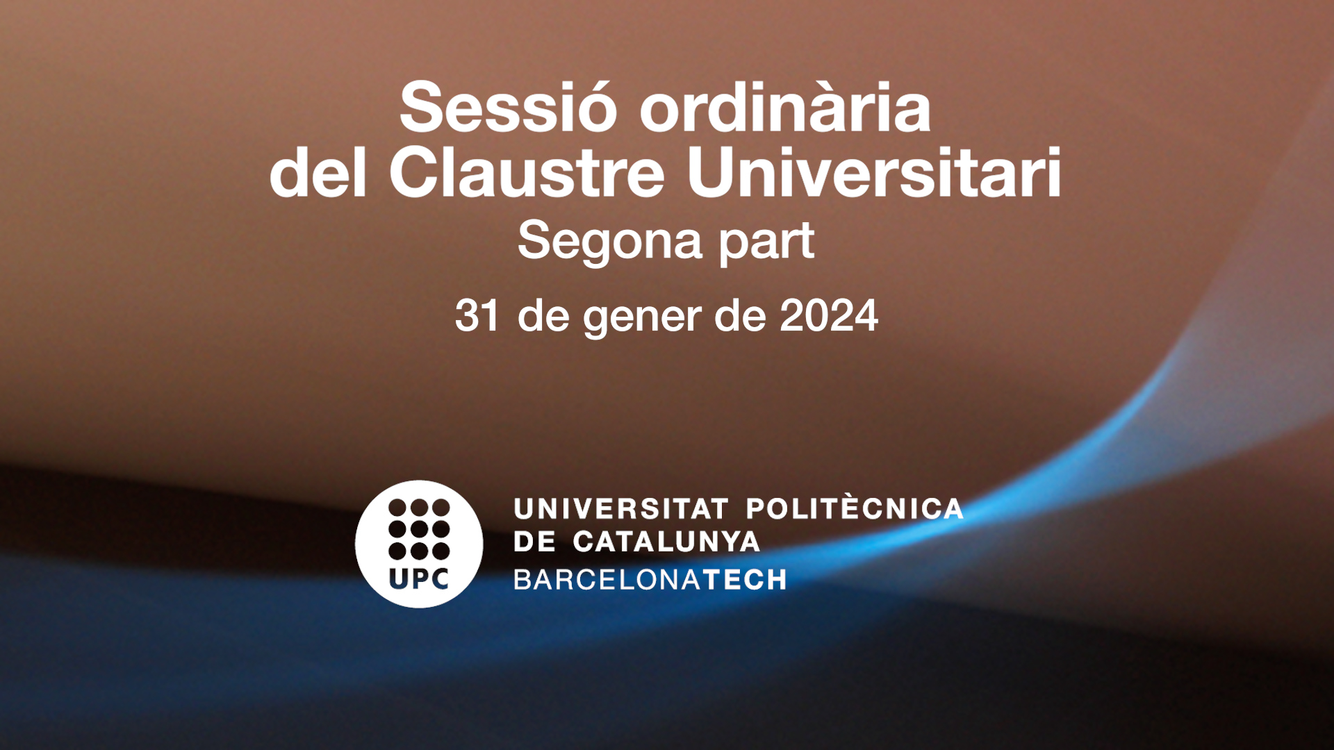 Sessió ordinària del Claustre Universitari del 31 de gener de 2024- Segona part.